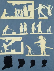 Various Scenes, David and Goliath and four Profiles